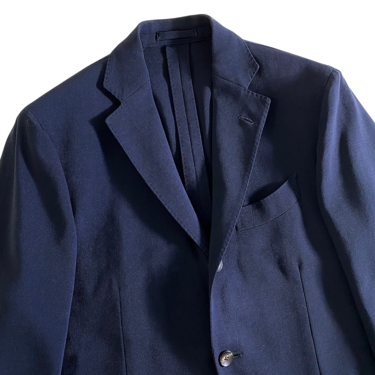 11j28 LARDINI ラルディーニ 本切羽 テーラードジャケット Size 46 ネイビー ブレザー フォーマル 紳士服t18r