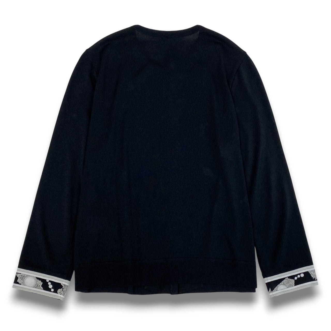 8b20 《美品》 LEONARD レオナール カンカン素材 切替 ニットカーディガン トップス 42 モノトーン レディースu02t