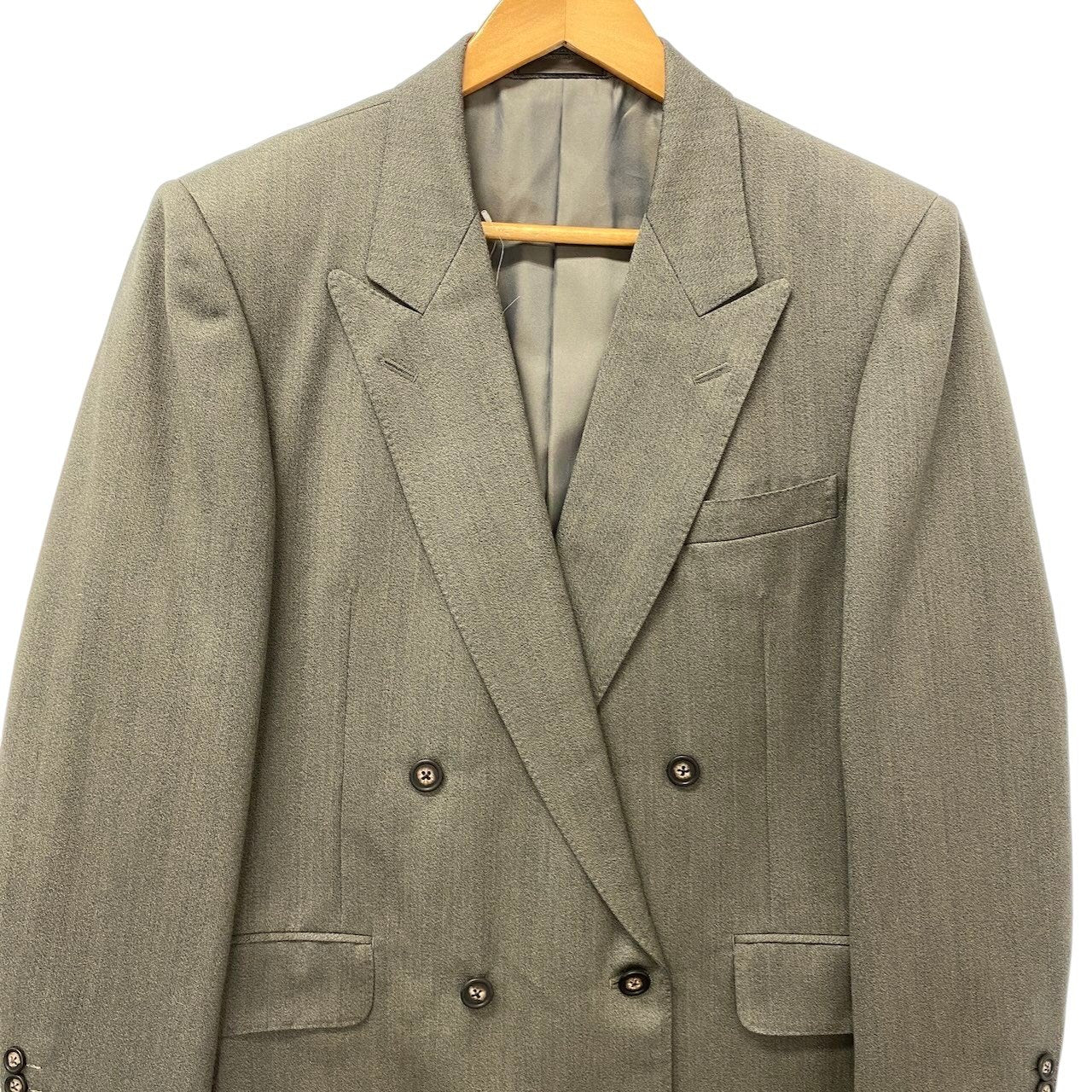 42c26 Burberrys バーバリーズ セットアップスーツ ウールジャケット 厚手 フォーマル ダブルブレスト メンズ 男性用 WF422-040-77 92-80-170A5 グレー系o07t
