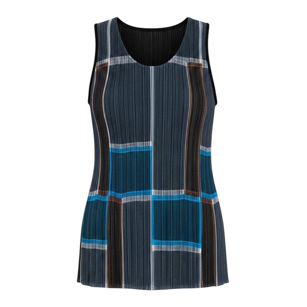 Af5 PLEATS PLEASE プリーツプリーズ ノースリーブ プリーツカットソー  PP64-JK541 サイズ3 カーキ ポリエステル100％ レディース 女性服u02t