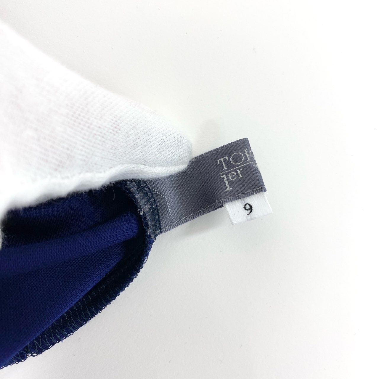 44k28 TOKUKO 1er VOL トクコプルミエヴォル 半袖ワンピース バルーンワンピース 身幅ゆったり○ フロント刺繍 ストレッチ レディース 9 ブルーu02t