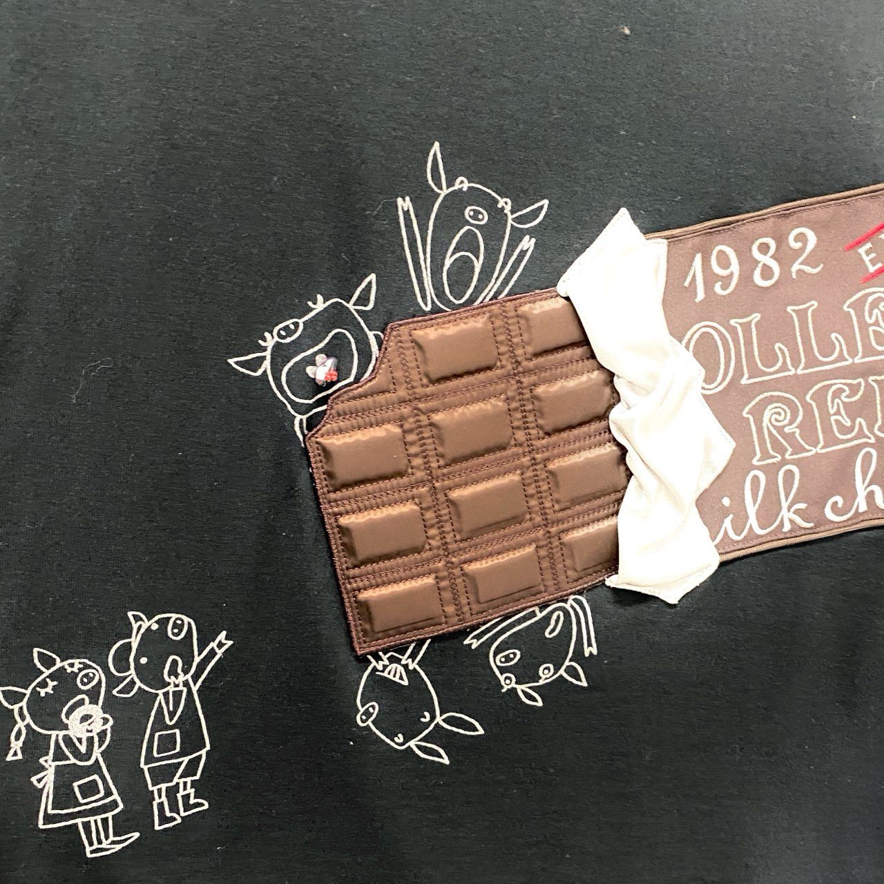 18c20 OLLEBOREBLA オレボレブラ アルベロベロ ノースリーブワンピース カットソーワンピース ブタさん ブラック コットン レディースu02t