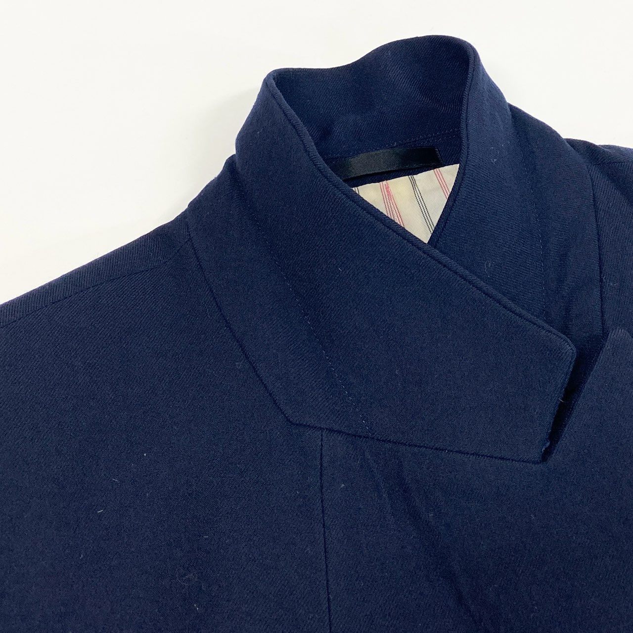 22a23 Burberrys バーバリーズ 紺ブレザー テーラードジャケット ダブルブレスト エンブレム ワッペン 9 ネイビー ウール レディースu02t