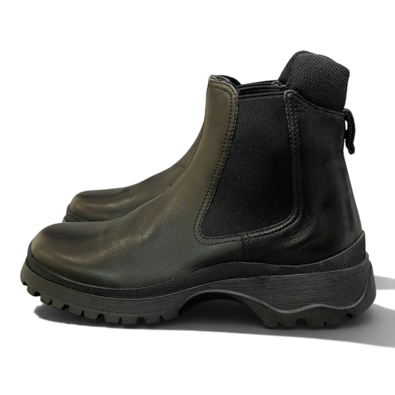 i1 【美品】 PRADA SPORT プラダスポーツ サイドゴアブーツ レザーブーツ サイズ36 ブラック レディースk02i