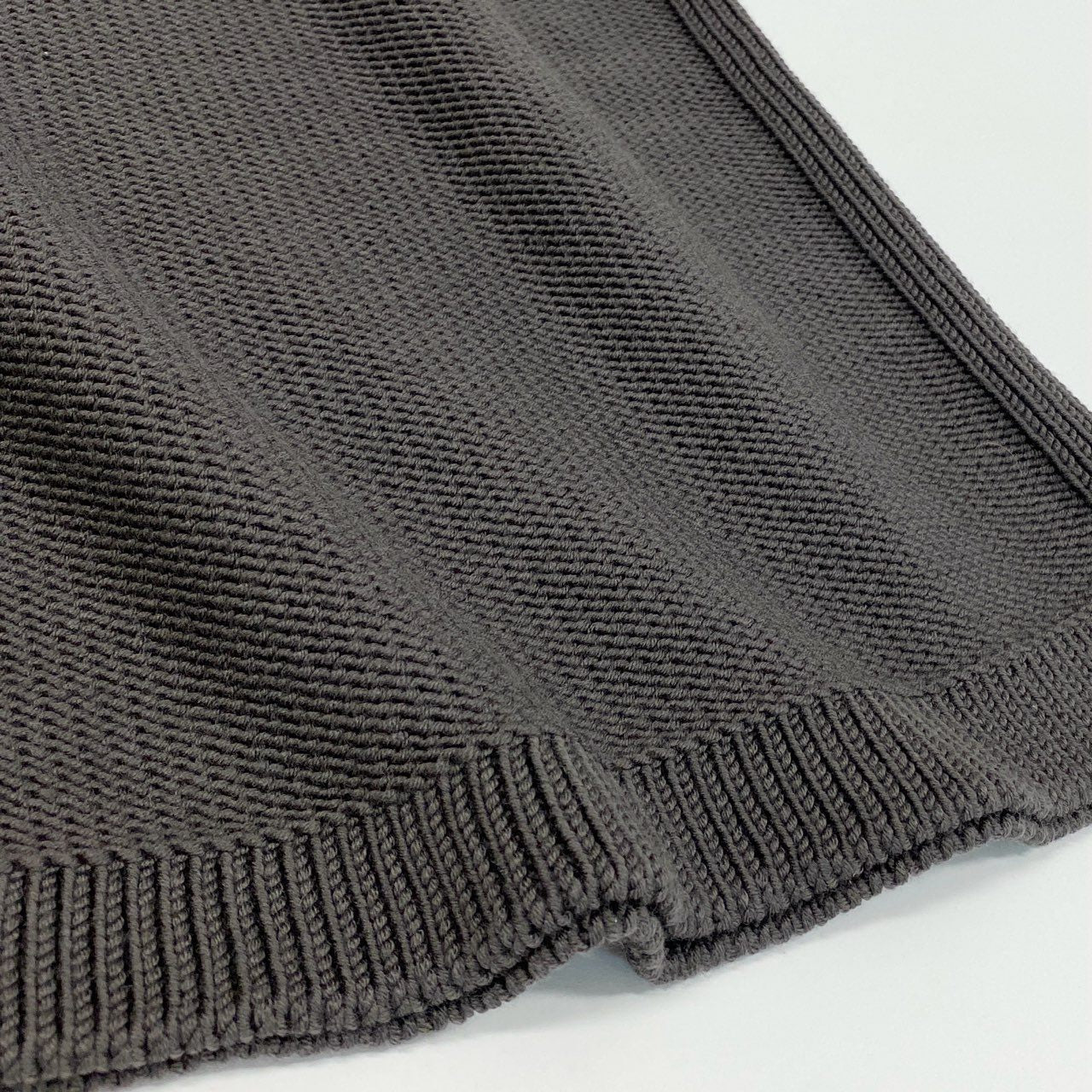 10a13 FENDI フェンディ ロングニットワンピース タイトワンピース 長袖 Vネック イタリア製 レディース 女性用 40 グレー系u02t