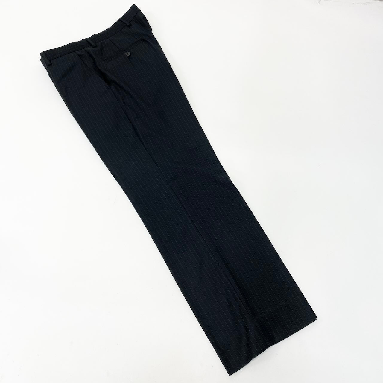 56e12 EMPORIO ARMANI エンポリオアルマーニ JOSH LINE セットアップスーツ シングル 2B ストライプ柄 ビジネス サイズ50 ブラック メンズ 紳士服u02t