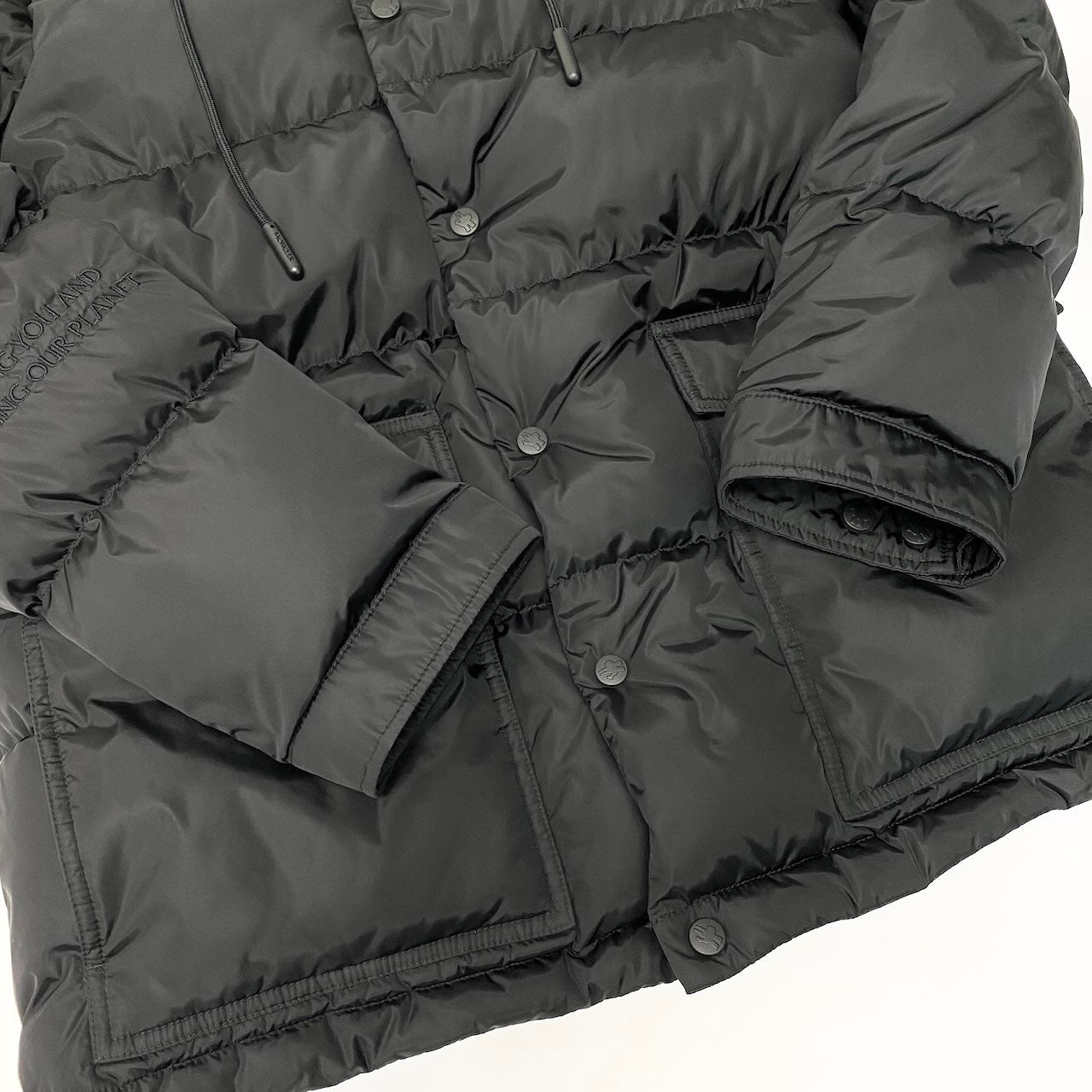 62d5 《美品》 MONCLER モンクレール ERQUY エルキュイ ダウンコート H10931A00100 サイズ2 ブラック メンズ着用可 Down Coatt18r