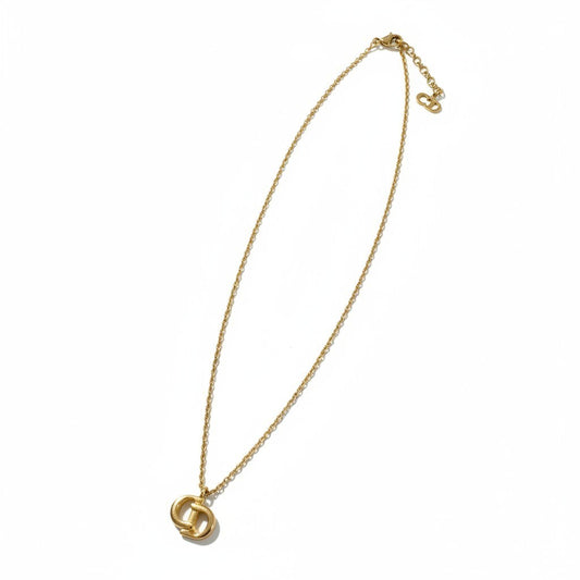 c3 Christian Dior クリスチャンディオール CD logo necklace ロゴ ネックレス in gold ゴールドカラーta2