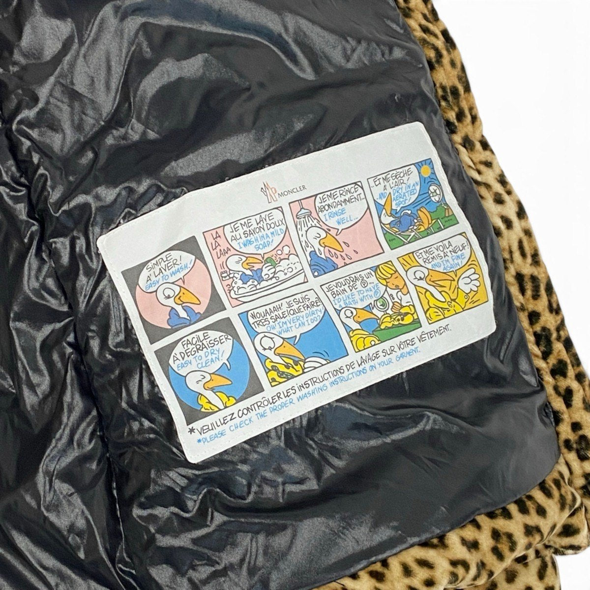h13 MONCLER モンクレール BADY レオパードプリント ダウンジャケット Leopard Down Puffer Jacket サイズ1 茶系t18r