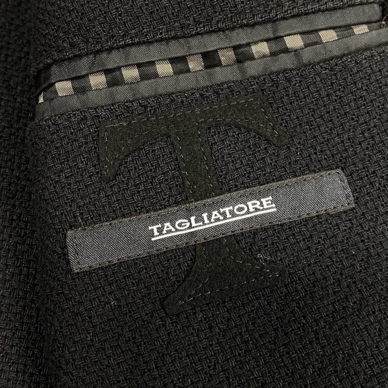 56d13 TAGLIATORE タリアトーレ テーラードジャケット アンコンジャケット ダブルブレスト 48/7R ネイビー コットン100％ メンズ 紳士服o07t