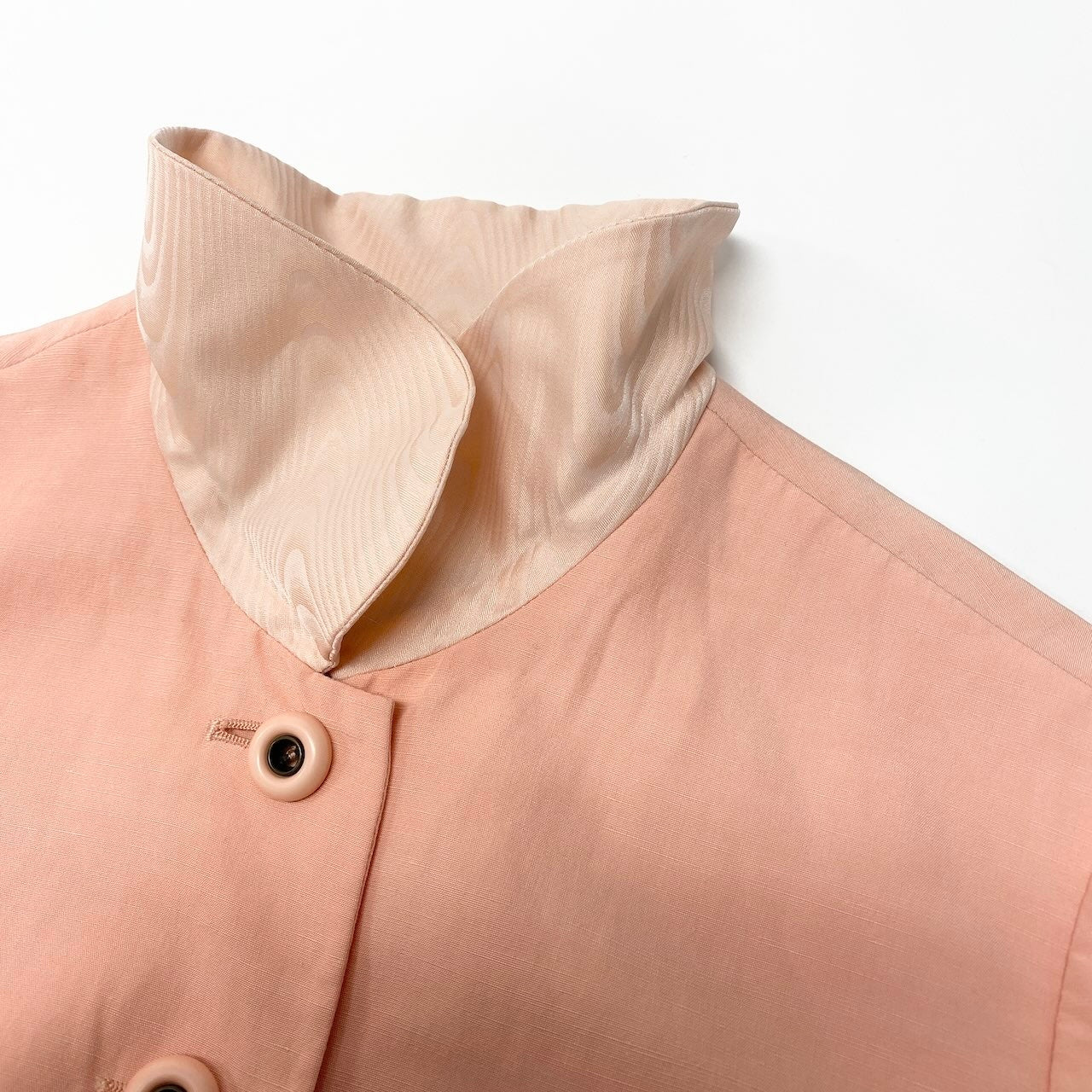 15c24 Mademoiselle Dior マドモアゼル ディオール スカートセットアップ ジャケット タイトスカート 丸襟 Sサイズ ピンク系 レディース 女性用o07t