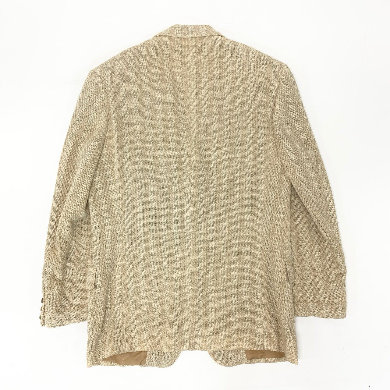 19k10 BRIONI ブリオーニ ウールリネン テーラードジャケット 48 ベージュ ブレザー フォーマル スーツt18r