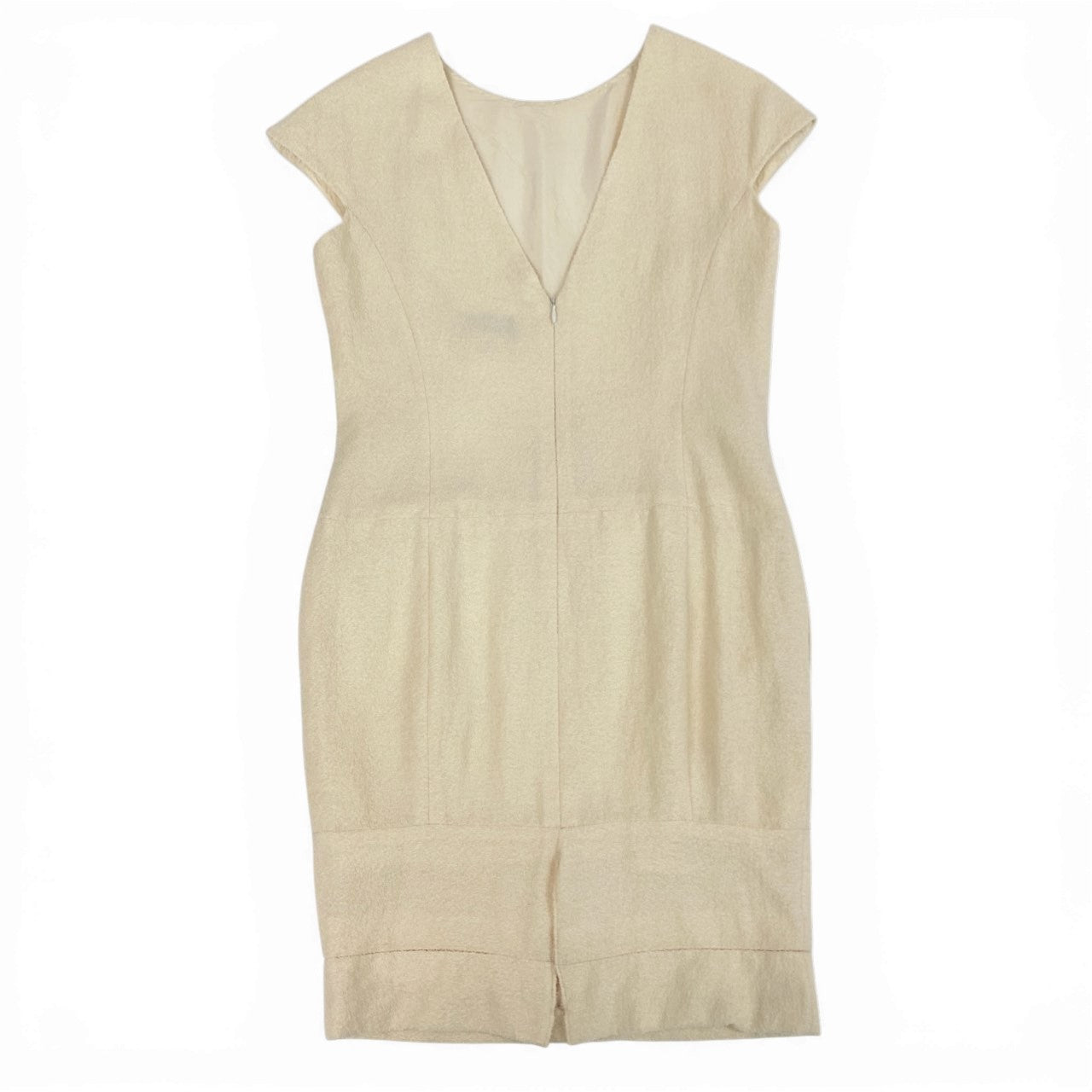 b26 CHANEL シャネル P42639 2011年 ツイード素材 ワンピース サイズ38 オフホワイト レディースta1