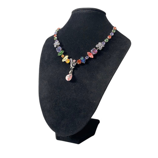 h11 19 《美品》 Mariana マリアナ 天然石 × クリスタル ビジュー マルチカラー アクセサリー ジュエリー アンティークt18r
