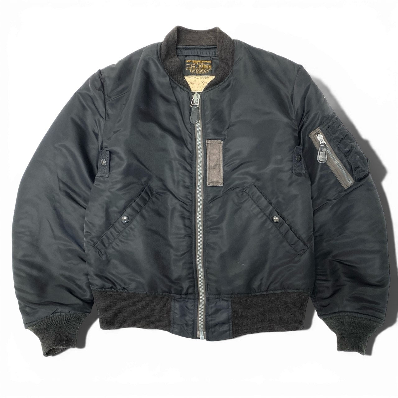 61b4 BUZZ RICKSON'S バズリクソンズ William Gibson MA-1 フライトジャケット BR11733 サイズ38 ブラック ウィリアムギブソン 東洋エンタープライズt18r