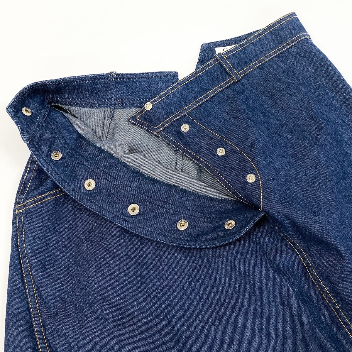Eh10 《美品》 Christian Dior クリスチャンディオール 2000年 ジョンガリアーノ アシンメトリー デニムスカート 40 インディゴブルーu02t