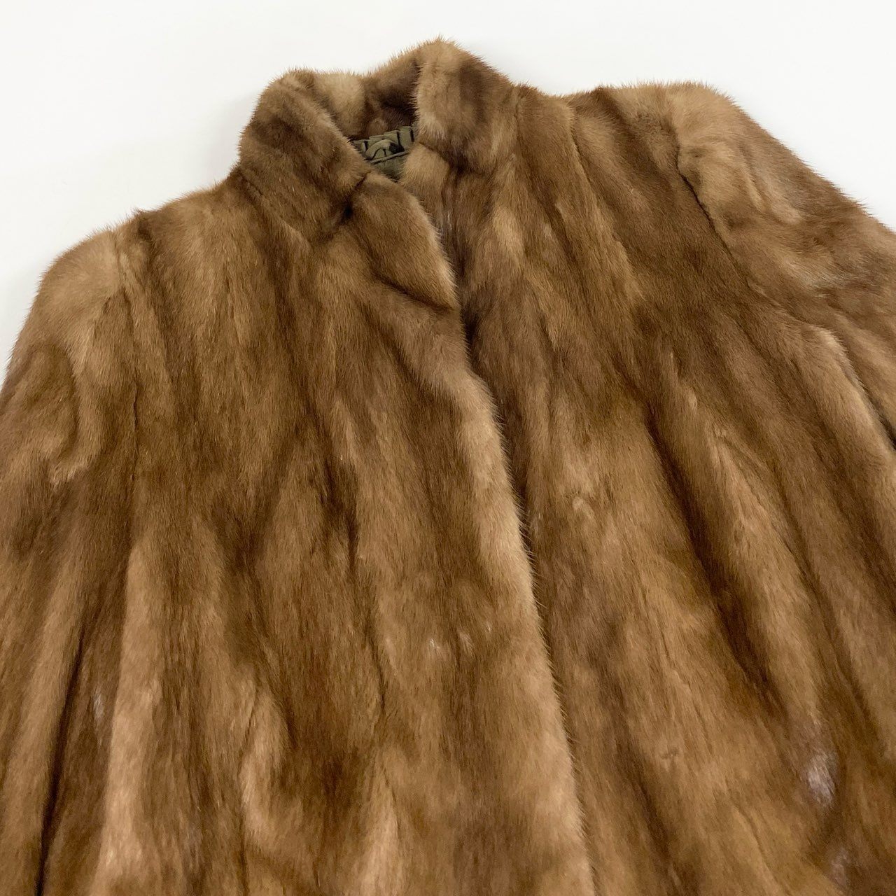 16a16 定価95万 パステルミンク ロングコート サイズ13 ブラウン 本毛皮 Pastel Mink Fur Coatt18r