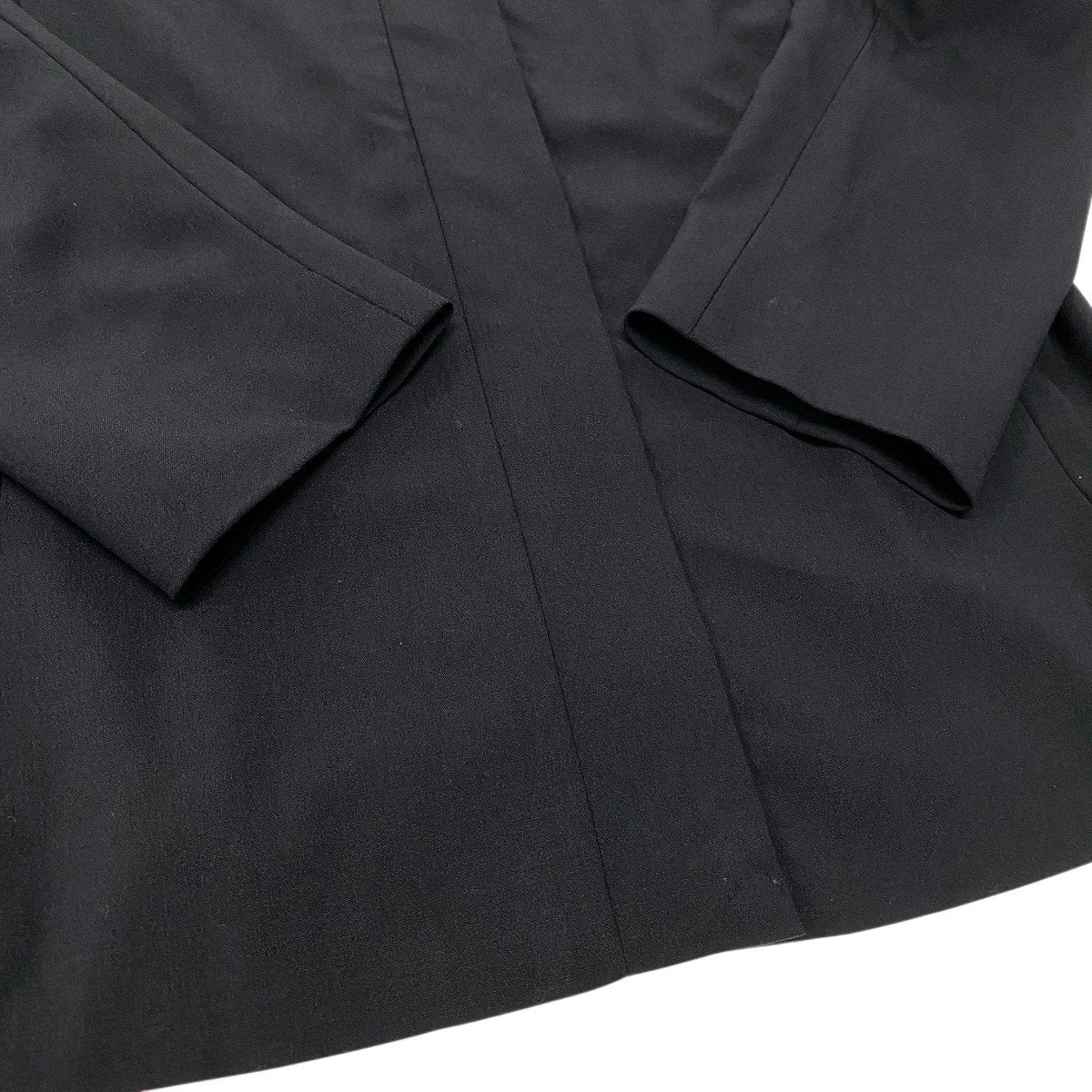Eh10 CELINE セリーヌ フルジップジャケット ステンカラー ハーフコート サイズ42 ブラック レディースo07t