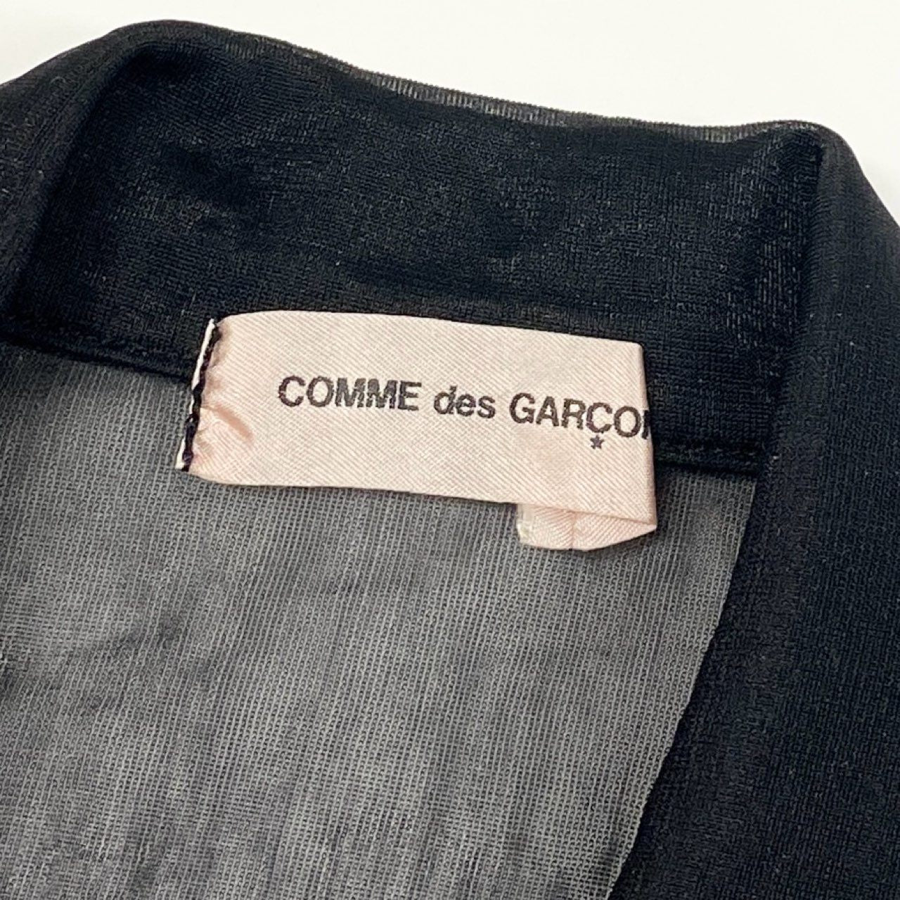 43e12 COMME des GARCONS コムデギャルソン プルオーバー シアーシャツ S ブラック 透け感 メッシュ 半袖 夏 ヴィンテージ
