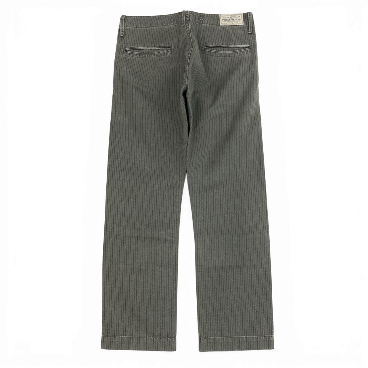 12b19 DOUBLE RL ダブルアールエル RRL ヘリンボーンストライプパンツ サイズ30 グレー WAIST OVERALLSt18r