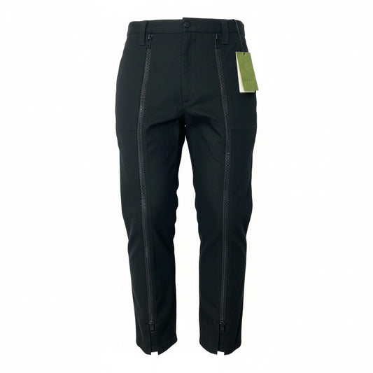 Ic5 【新品保管品】GUCCI グッチ センタージップパンツ コットンパンツ ボトムス 42サイズ ブラック コットン100％ レディース 女性用o07t