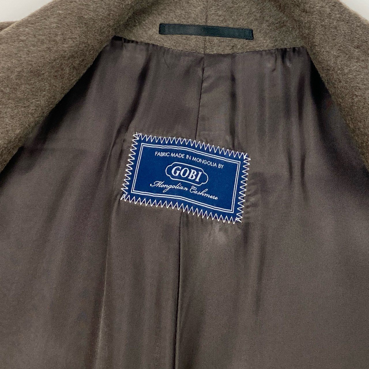 84j5《美品》 GOBI ゴビ 総カシミヤ ジャケット ハーフコート  Mサイズ ブラウン カシミア100 レディースo07t