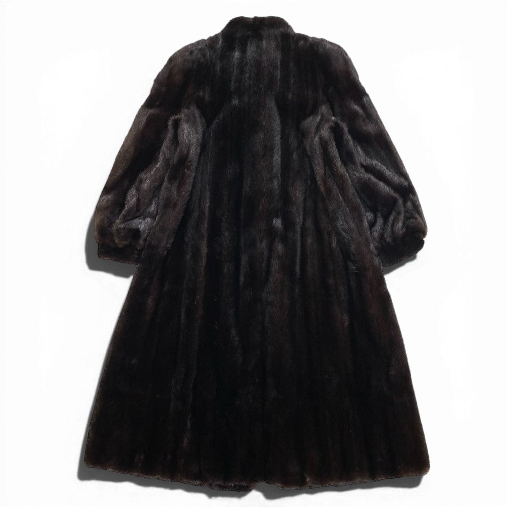 34l24 Terry’s テリーズ デミバフミンク 丈115cm 超ロングコート サイズ12号 ブラウン 本毛皮 MINK FUR 毛質◎t18r