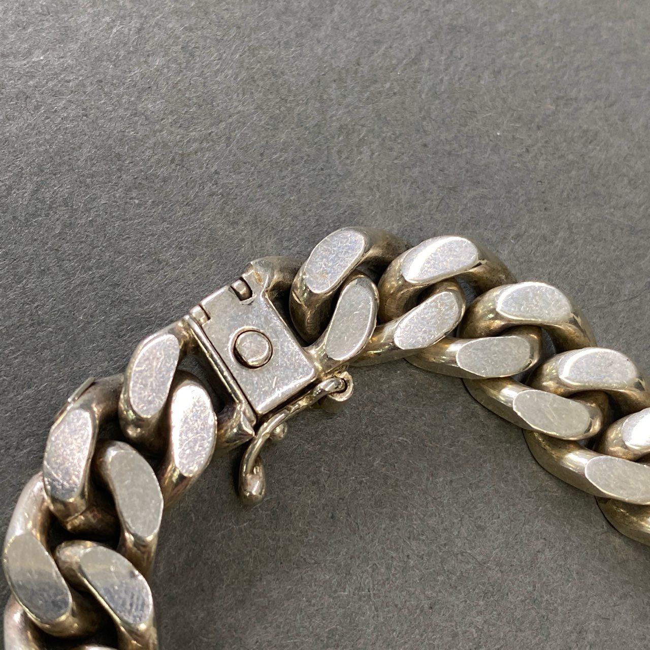 g8 VINTAGE 喜平チェーン ブレスレット アクセサリー サイドロック 47g 17.5cm シルバー SILVER925
