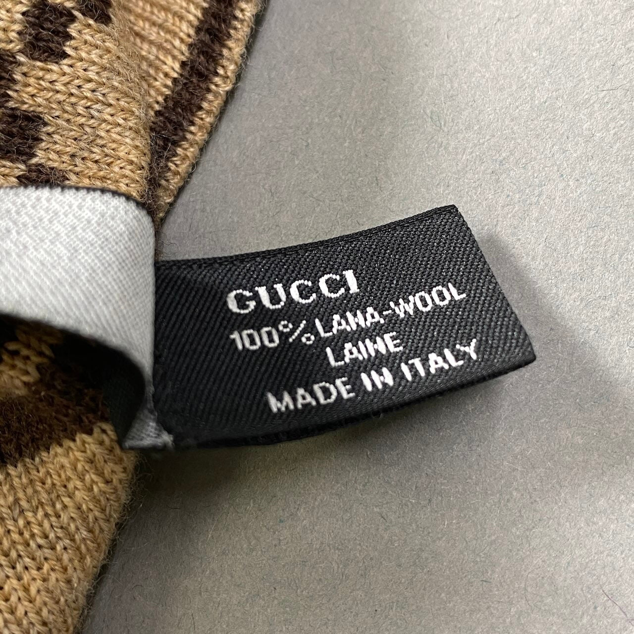 g1 GUCCI グッチ GG柄 ニットキャップ ニット帽 帽子 ウールニット イタリア製 ユニセックス 男女兼用 ブラウン ウール100％