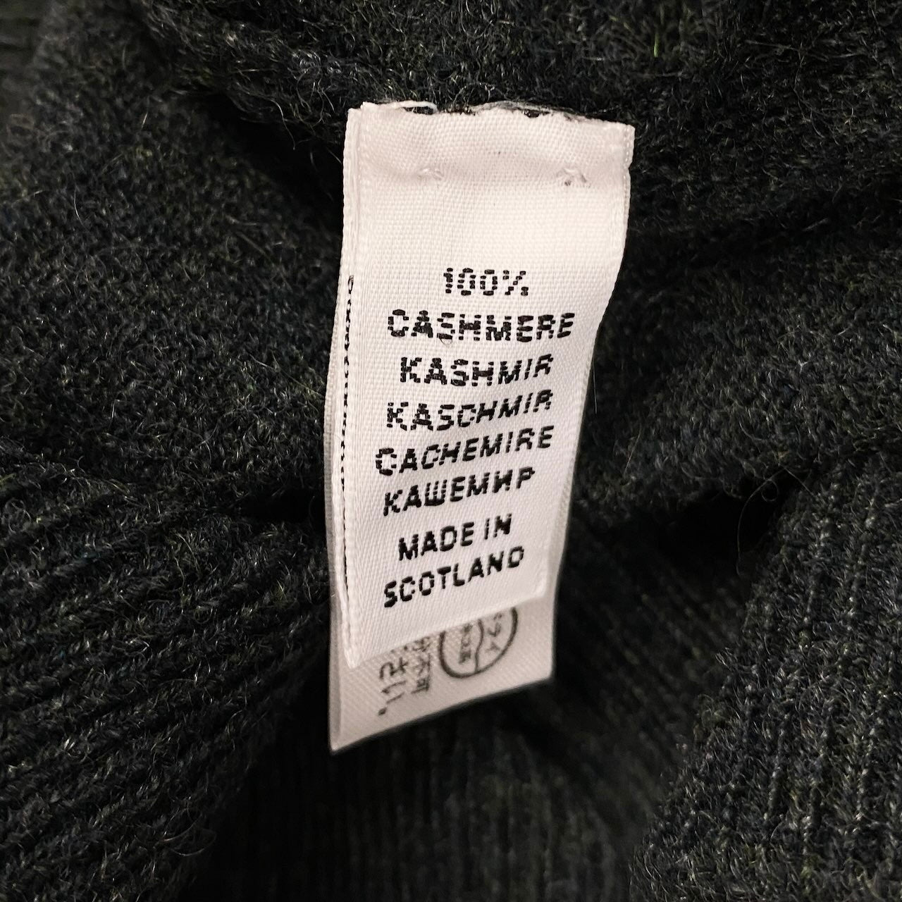 41e14 【美品】BALLANTYNE バランタイン ロングスリーブカシミヤニットセーター ハイネックセーター アーガイル柄 44サイズ グリーン カシミヤ100％ メンズ 男性用u02t
