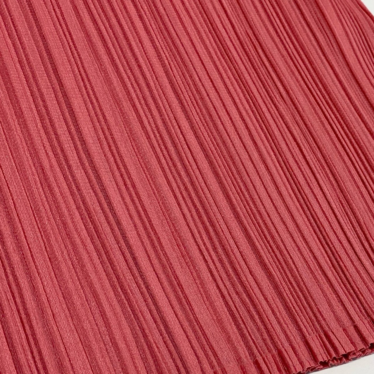 Ab9 【美品】PLEATS PLEASE プリーツプリーズ プリーツハイネックカットソー 変形スリーブ トップス PP51-JK124 3サイズ ピンク ポリエステル100％ レディース 女性用k02i