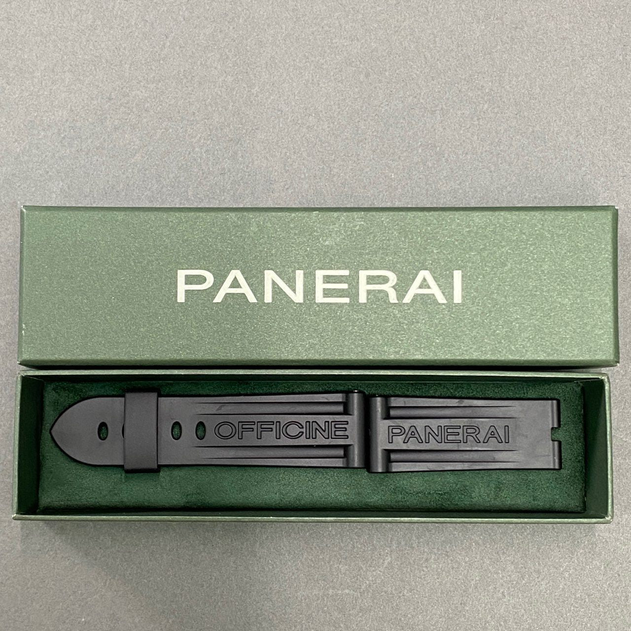 a6 【未使用】PANERAI オフィチーネパネライ 純正 替えベルト 24mm 尾錠用 ブラック ラバー メンズ 男性用 ブレス