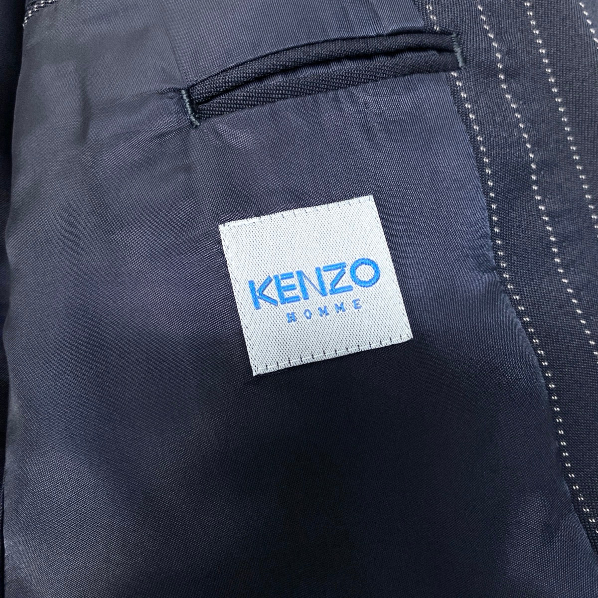 42e13 KENZO ケンゾー スーツセットアップ テーラードジャケット スラックス ストライプ 3412-1026 3サイズ ネイビー メンズ 男性用k02i