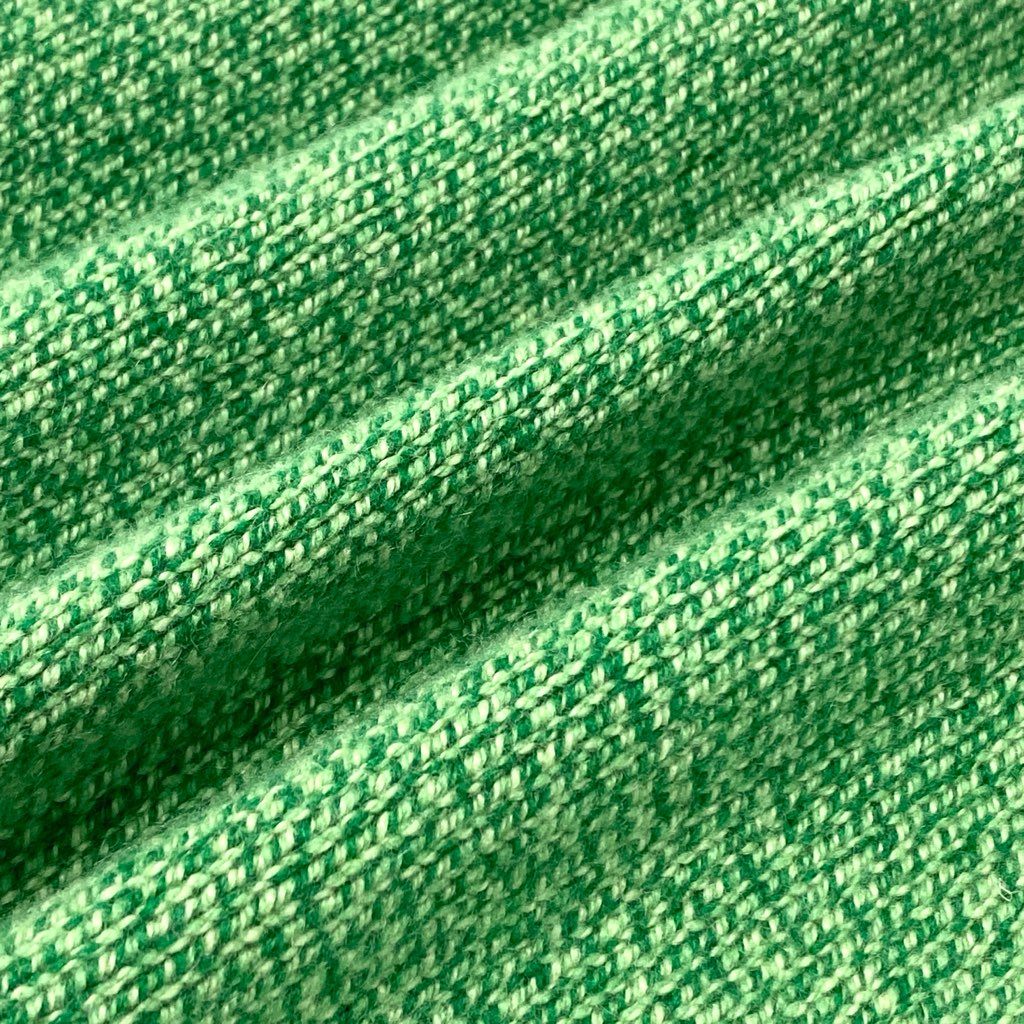 79a16 【美品】 BALLANTYNE バランタイン ニットカーディガン ダブルジップ ハイネック 42 グリーン カシミヤ100％ レディース 女性用u02t