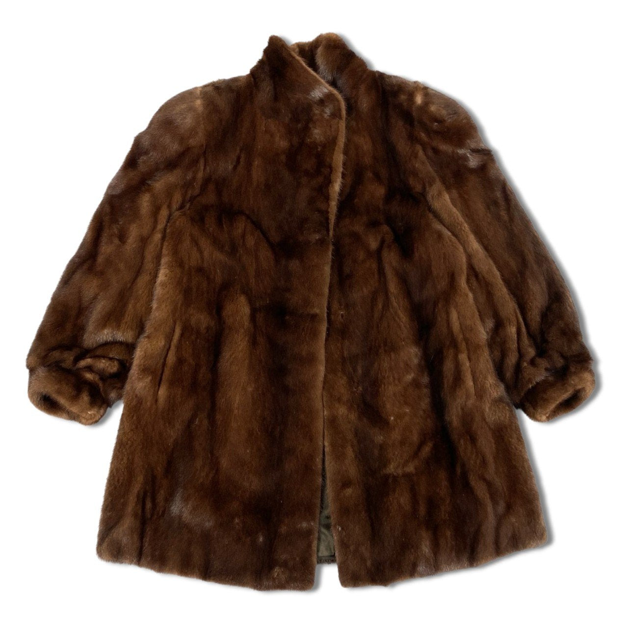 24L15 デミバフミンク ミンクコート セミロングコート 毛皮コート F ブラウン系 ミンクファー レディース 女性用k02i