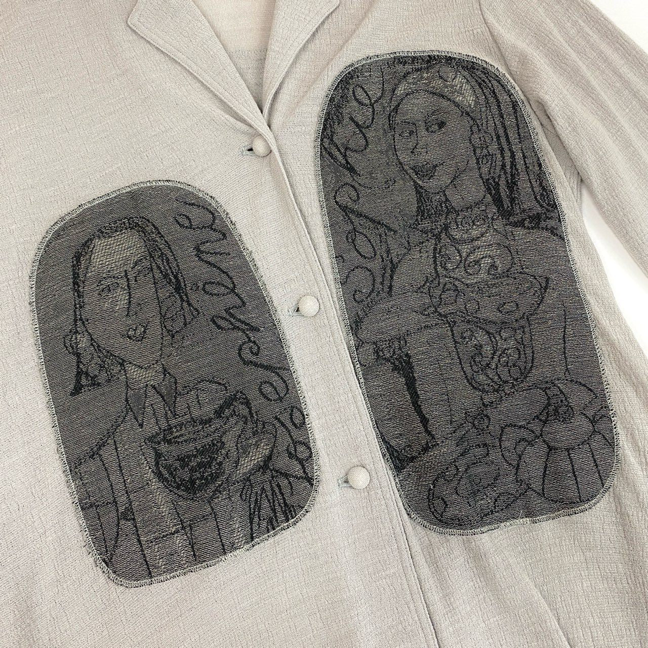 67k20 TOKUKO 1er VOL トクコプルミエヴォル ロングカーディガン 羽織り ワンピース ウール混 9 グレー系 レディースu02t