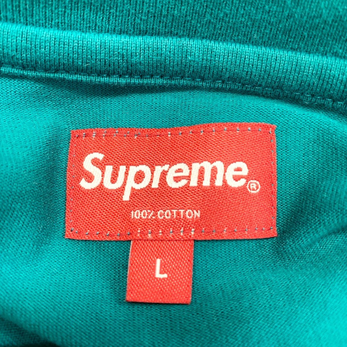 83b26 Supreme シュプリーム 24SS スモールボックスロゴTシャツ ロングスリーブTシャツ Lサイズ グリーン系 コットン100％ メンズ 男性用u02t