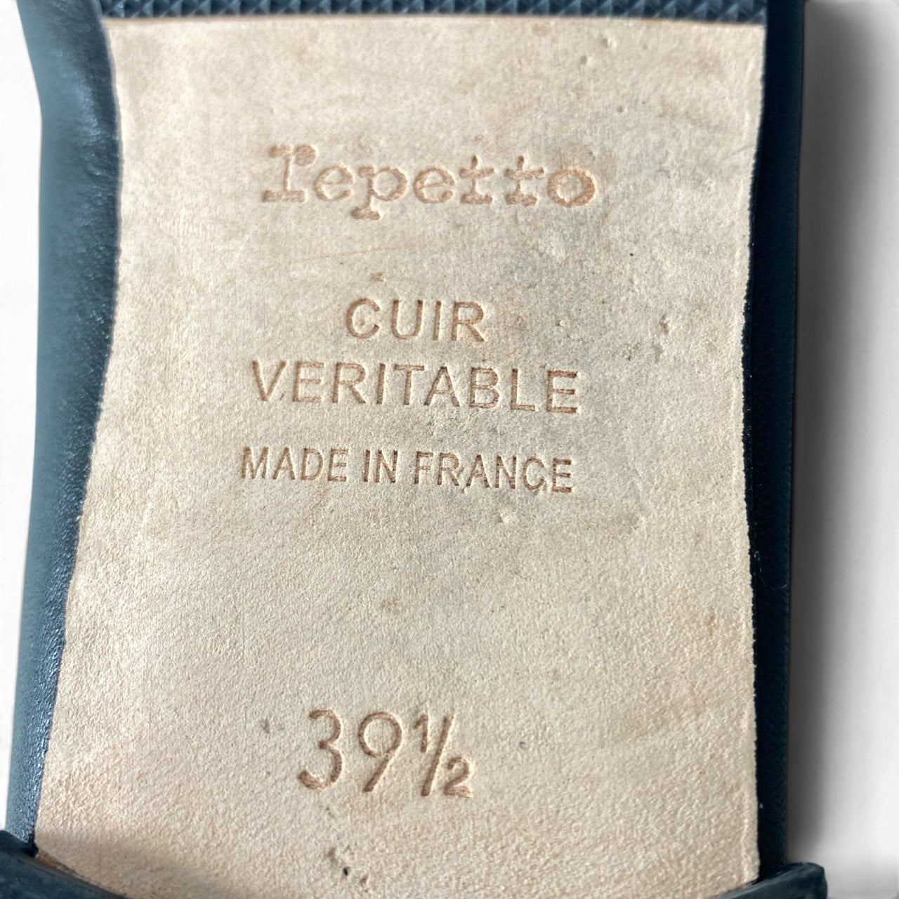 1d23 repetto レペット フラットシューズ バレエシューズ バレリーナ リボン レザー フランス製 39 1/2 ブラック レディース 女性靴k02i