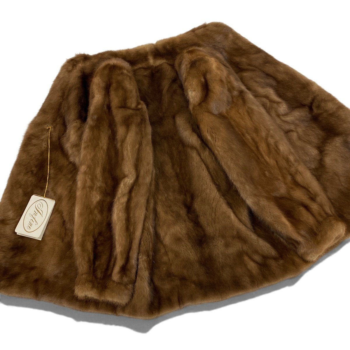 30j7 デミバフミンク ファーコート サイズ13 茶系 本毛皮 Mink Fur Coat リアルファー タグ有t18r