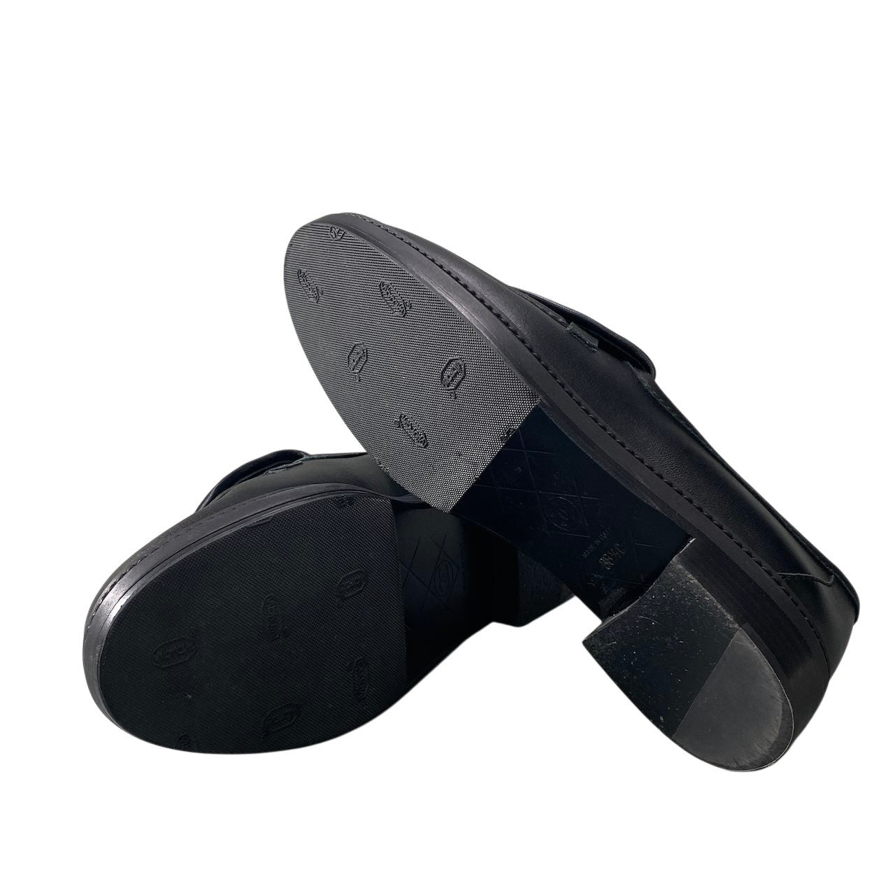 《極美品》 CHANEL シャネル マトラッセ ターンロック ローファー CC Quilted Turnlock Loafer G36646 38 1/2 ブラック 箱付きt18r