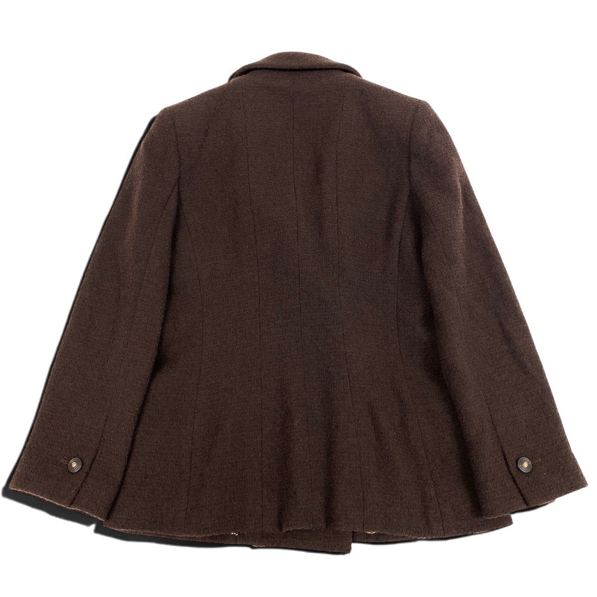 Ch28 【美品】CHANEL 1995AW ツイードジャケット フラップポケット P05801 40サイズ ブラウン レディース 女性用k02i
