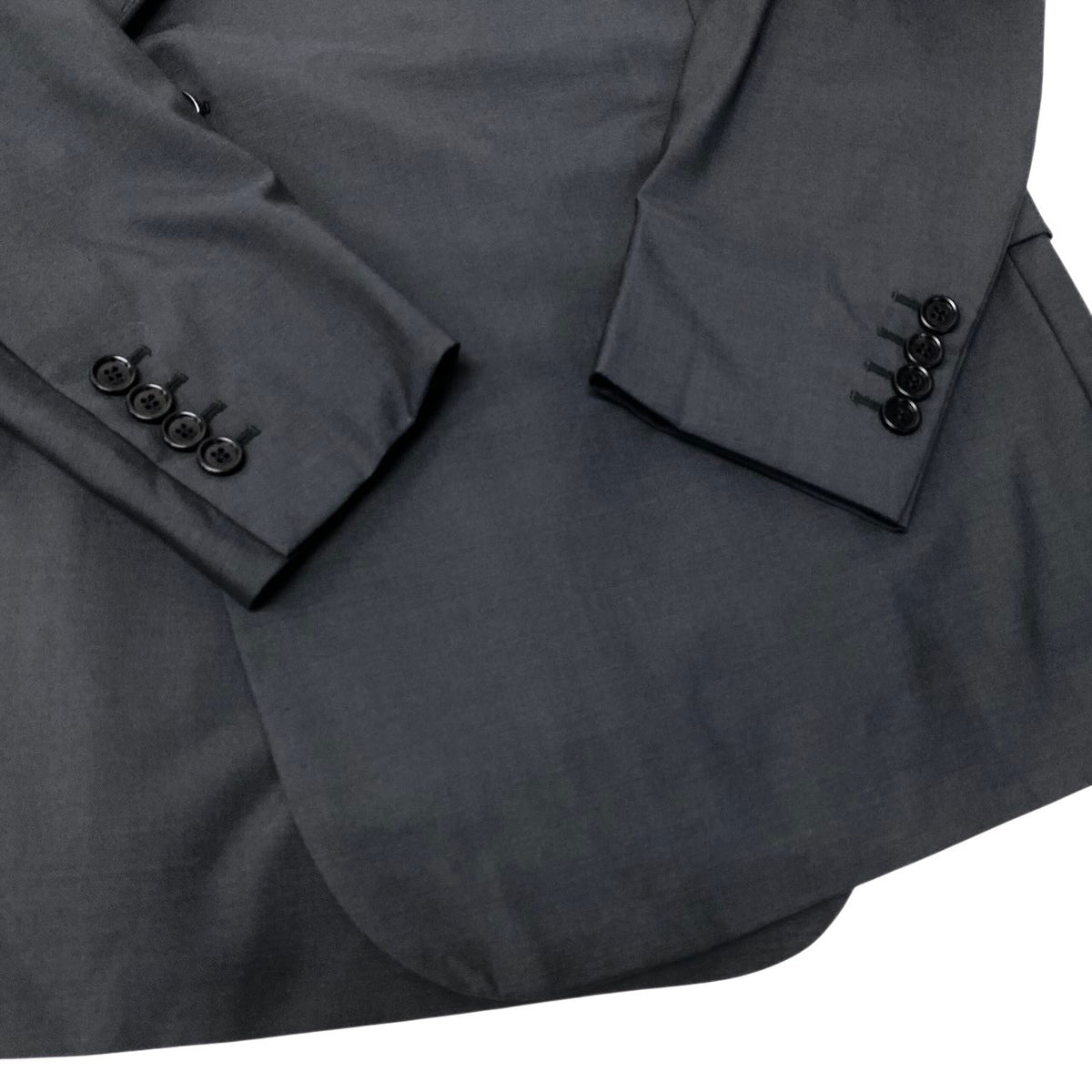 10j16【極美品】 DIOR ディオール テーラードジャケット シングル 1B 48 ダークグレー ウール シルク メンズ 紳士服u02t