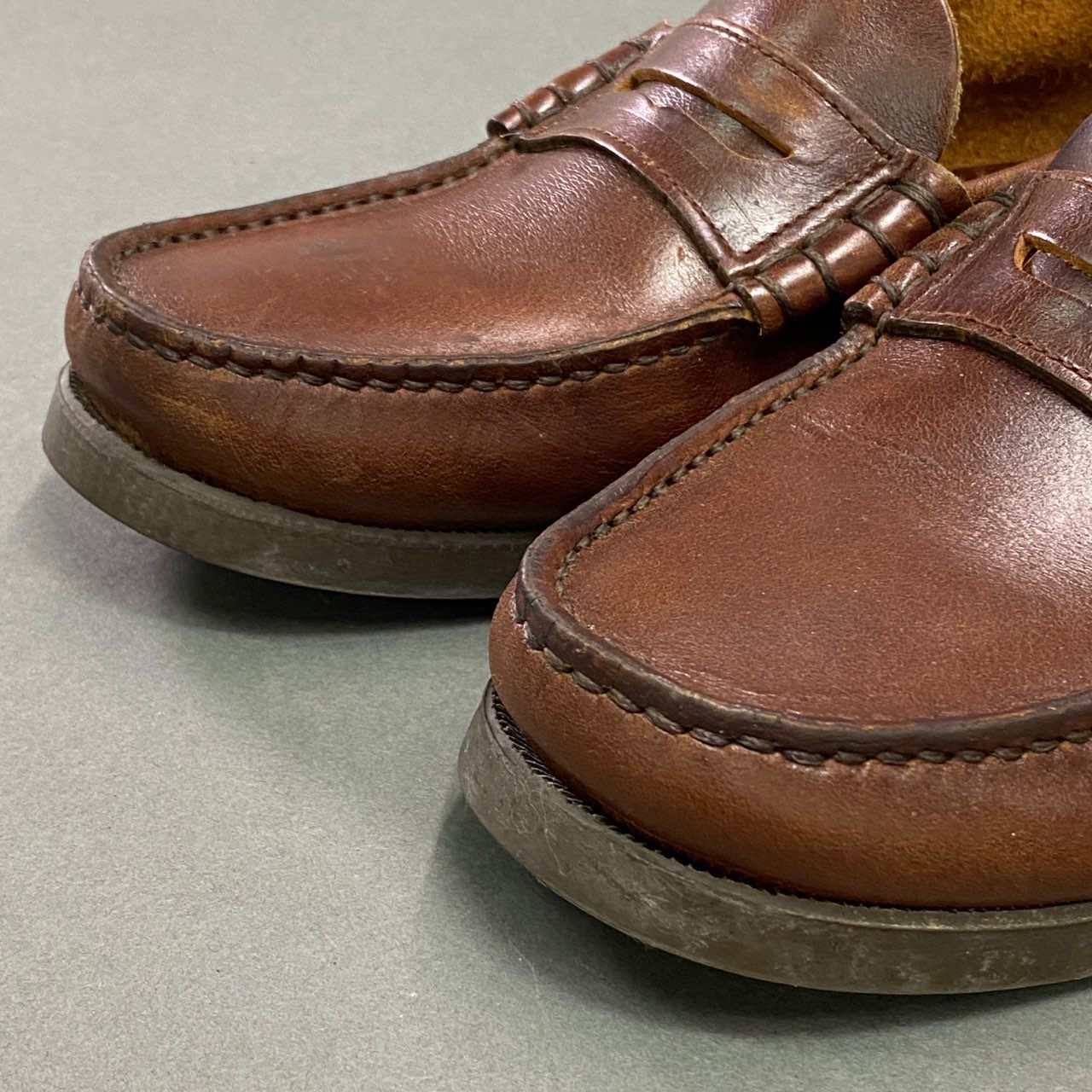 2a9 Paraboot パラブーツ スペイン製 CORAUX コロー コインローファー 6 ブラウン レザー シューズ ペニー モカシン