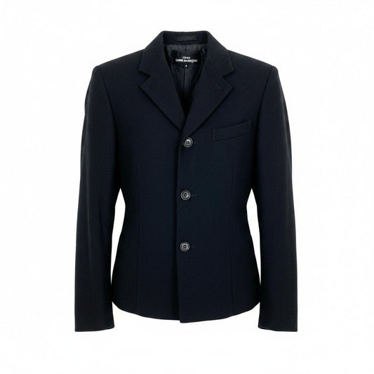 Af29 tricot COMME des GARCONS トリコ コムデギャルソン 00s ジップスリット ウールジャケット Vintage Zip Slit Wool Jacket サイズS ブラックt18r