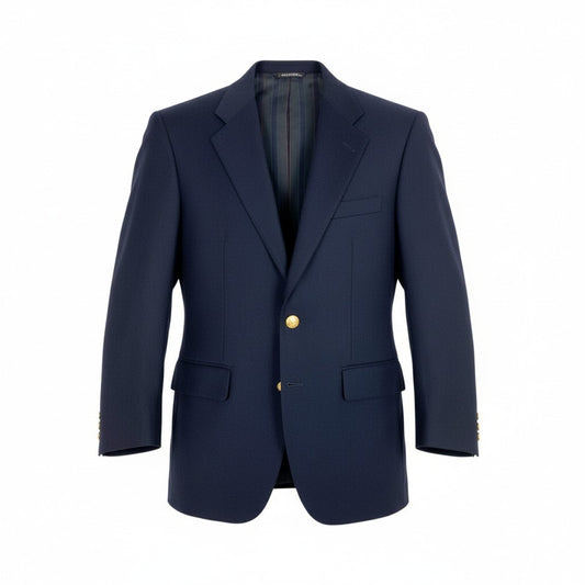 36L10《美品》 KENT＆CURWEN ケントアンドカーウェン 紺ブレザー 金ボタン テーラードジャケット 90A4 ネイビー ウール メンズ 男性用u02t