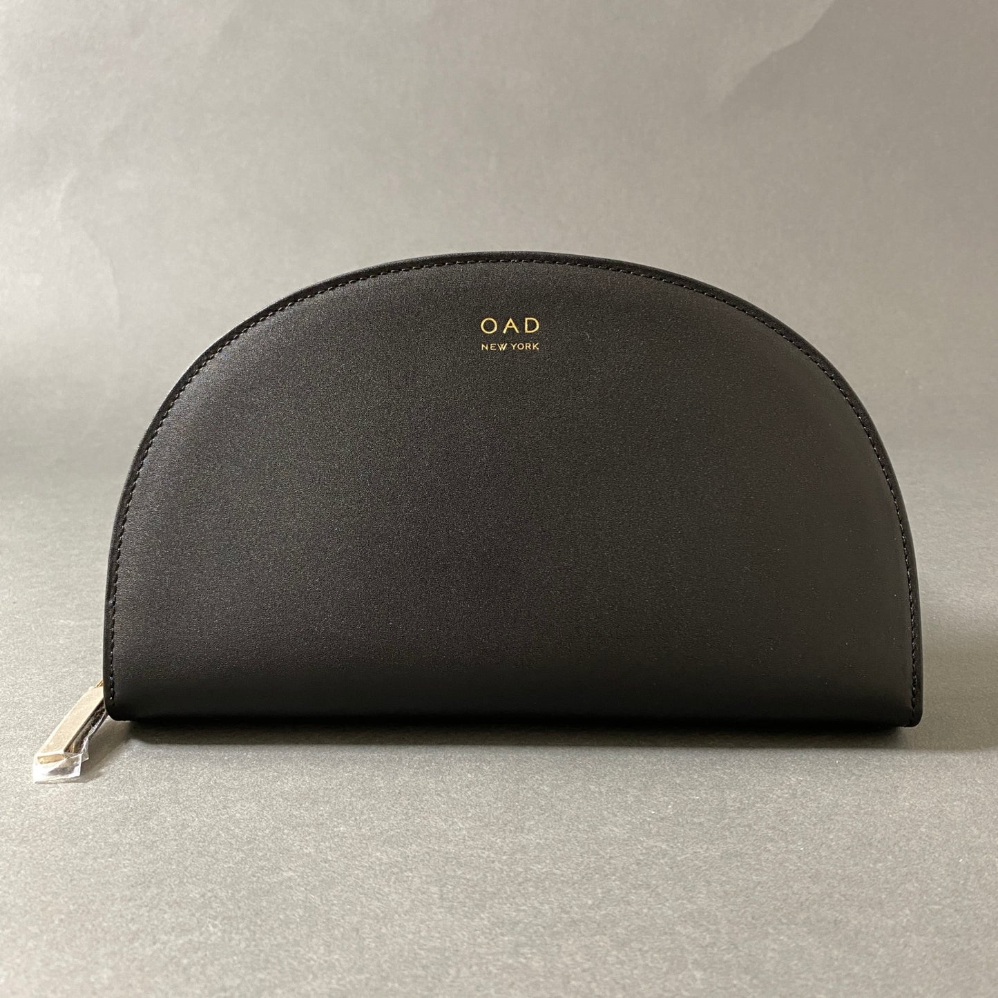 f28-3 《未使用保管品》 OAD NEW YORK オーエーディー ニューヨーク Dia Continental Mirror Wallet ミラーロングウォレット ブラック レザー ラウンドジップ 長財布