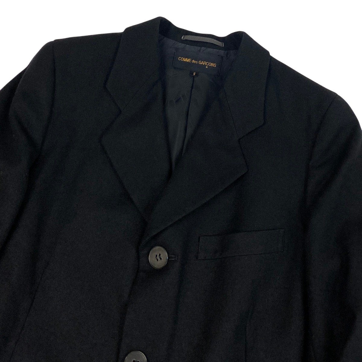 Mg3 COMME des GARCONS コムデギャルソン カフスドレープ テーラードジャケット Draped Cuff Tailored Blazer サイズM ブラックt18r