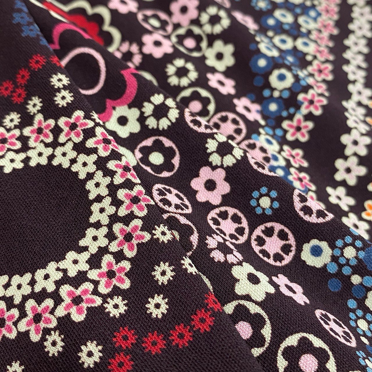 45k26 《美品》 TOKUKO 1er VOL トクコプルミエヴォル ノーカラー 長袖カーディガン 羽織 花柄プリント レディース 女性用 9 パープルu02t