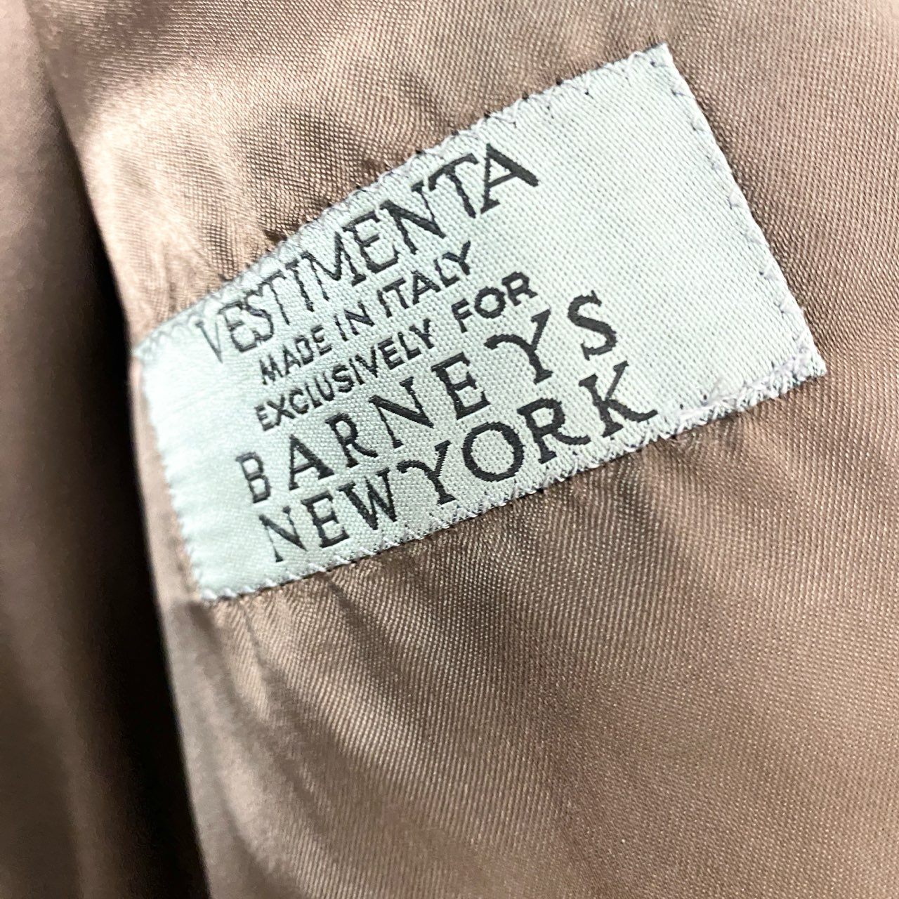 24b13 【美品】BARNEYS NEWYORK バーニーズニューヨーク ツイードステンカラーコート ロングコート VESTIMENTA ブラウン メンズ 男性用u02t