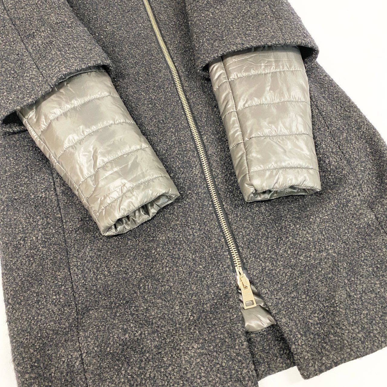 50b16 《未使用品》定価19万 HERNO ヘルノ 2WAY ダウンドッキングコート サイズ42 グレー Down Docking Coat タグ付きt18r